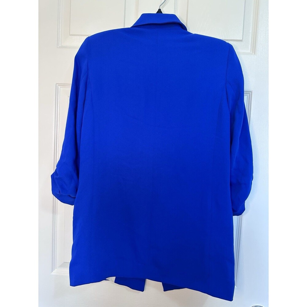 Zara Women's Blue Notch Lapel Long Sleeve Single-Breasted Blazer Jacket XS - Picture 3 of 3
